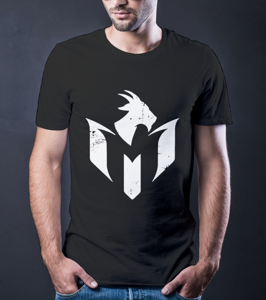GOAT White Distressed Minimalist Athletic T-Shirt