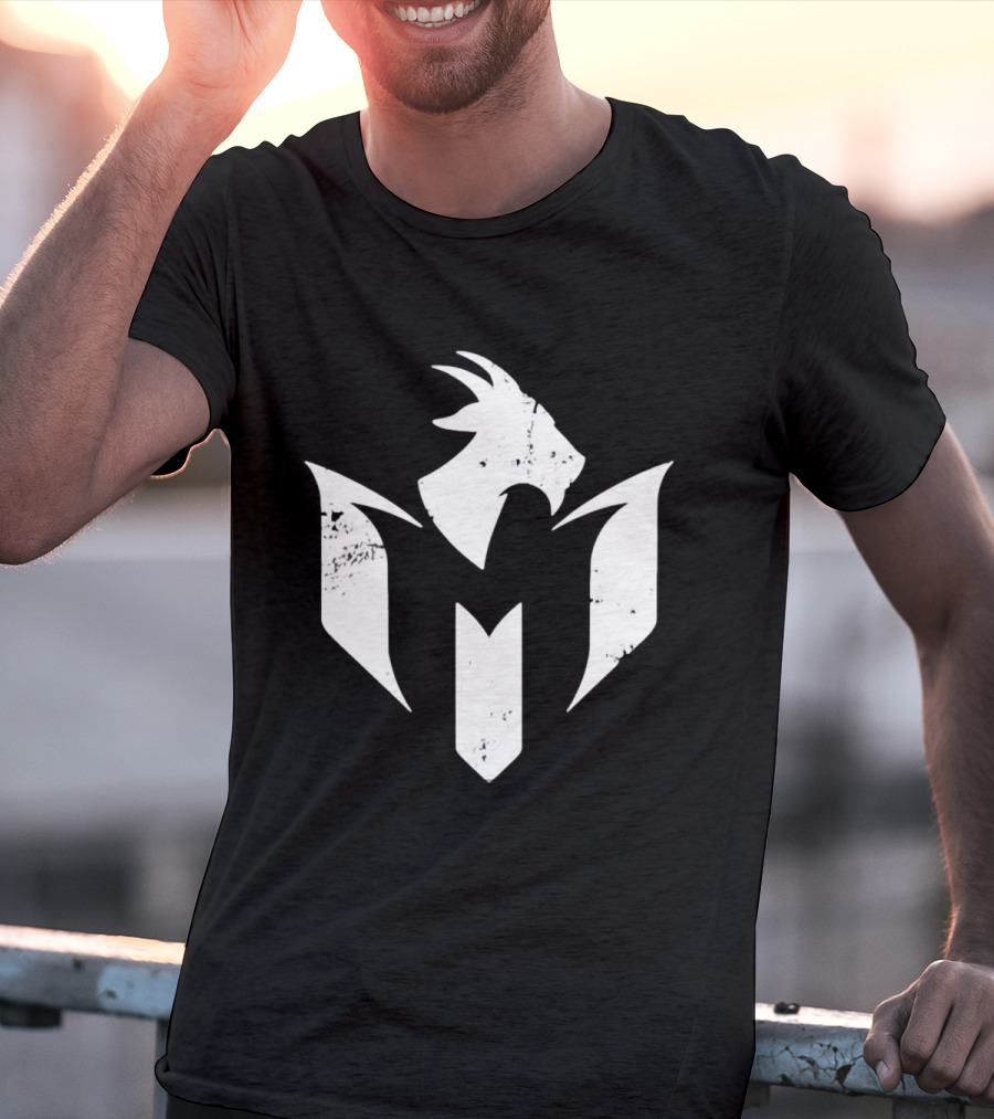 GOAT White Distressed Minimalist Athletic T-Shirt