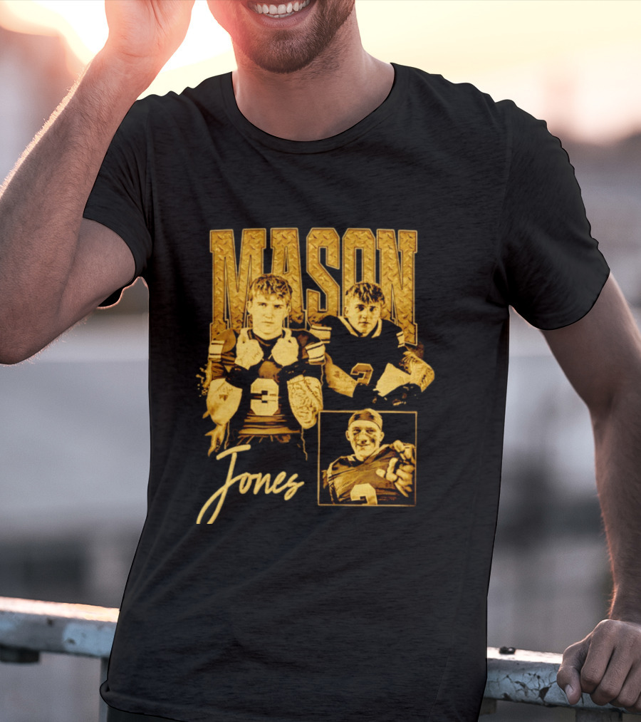 Mason Jones Football Athlete Sports Number 3 Enthusiast Collection T-Shirt