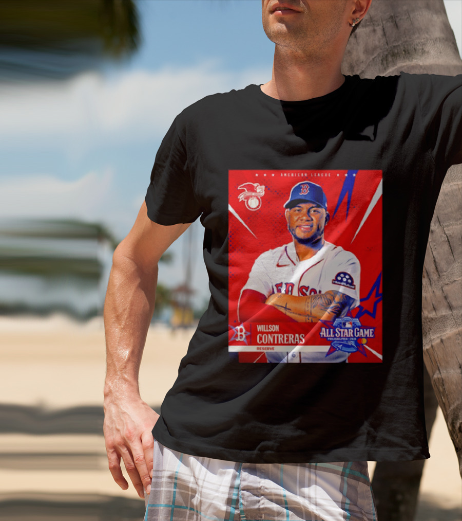 Boston Red Sox Willson Contreras 2026 All Star Game Reserve American League T-Shirt