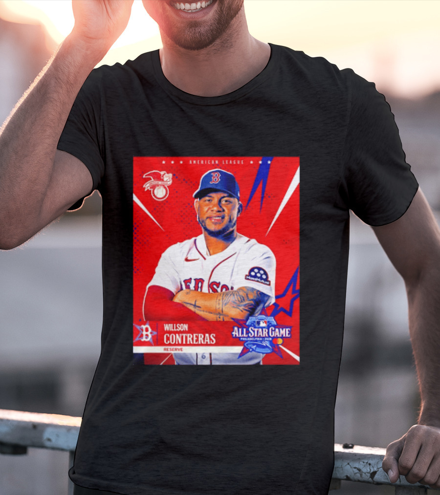 Boston Red Sox Willson Contreras 2026 All Star Game Reserve American League T-Shirt