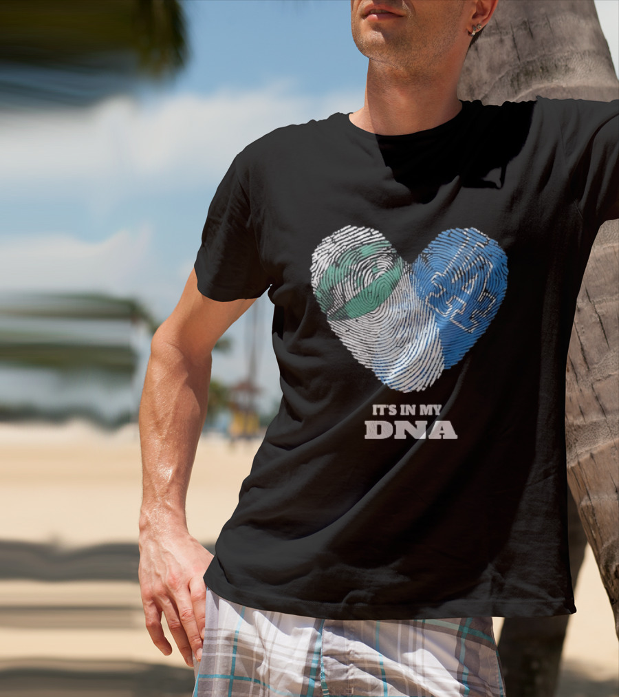 Los Angeles Dodgers It's In My DNA Fingerprint Heart T-Shirt