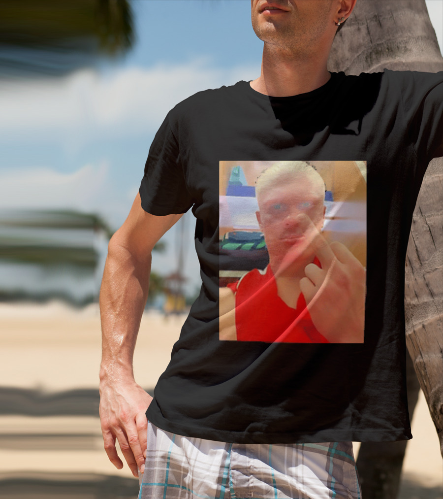 Norway Erling Haaland Middle Finger Selfie T-Shirt