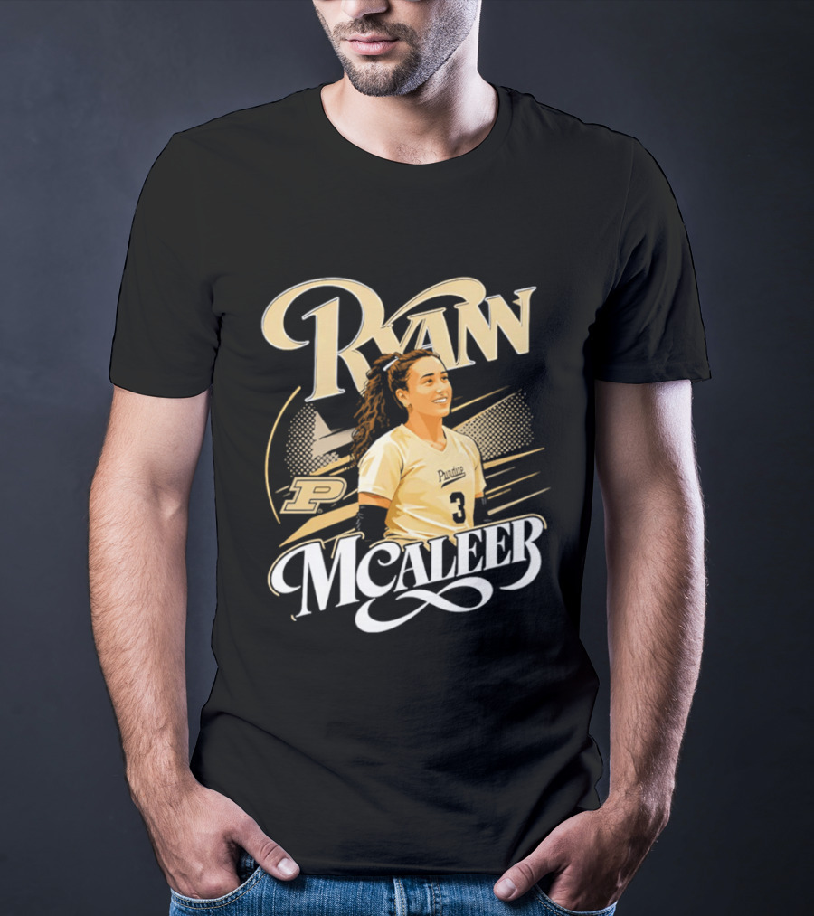 Ryan McAleer Purdue Number 3 NCAA College Athletics T-Shirt