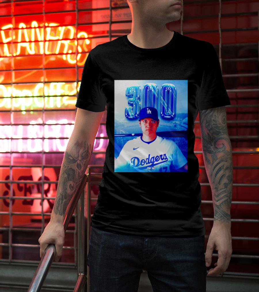 Shohei Ohtani 300 Home Runs Milestone Los Angeles Dodgers T-Shirt