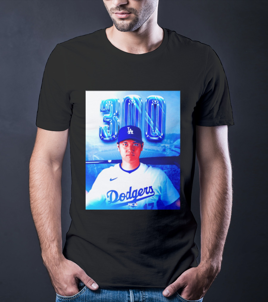 Shohei Ohtani 300 Home Runs Milestone Los Angeles Dodgers T-Shirt