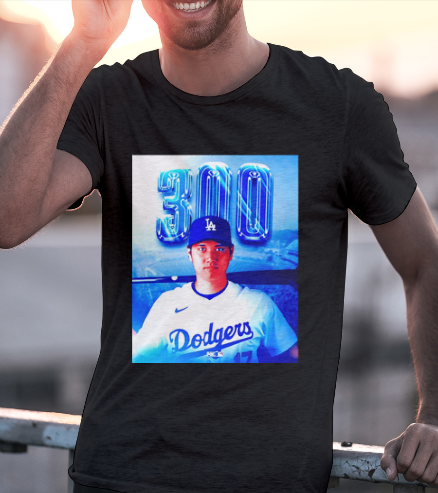 Shohei Ohtani 300 Home Runs Milestone Los Angeles Dodgers T-Shirt