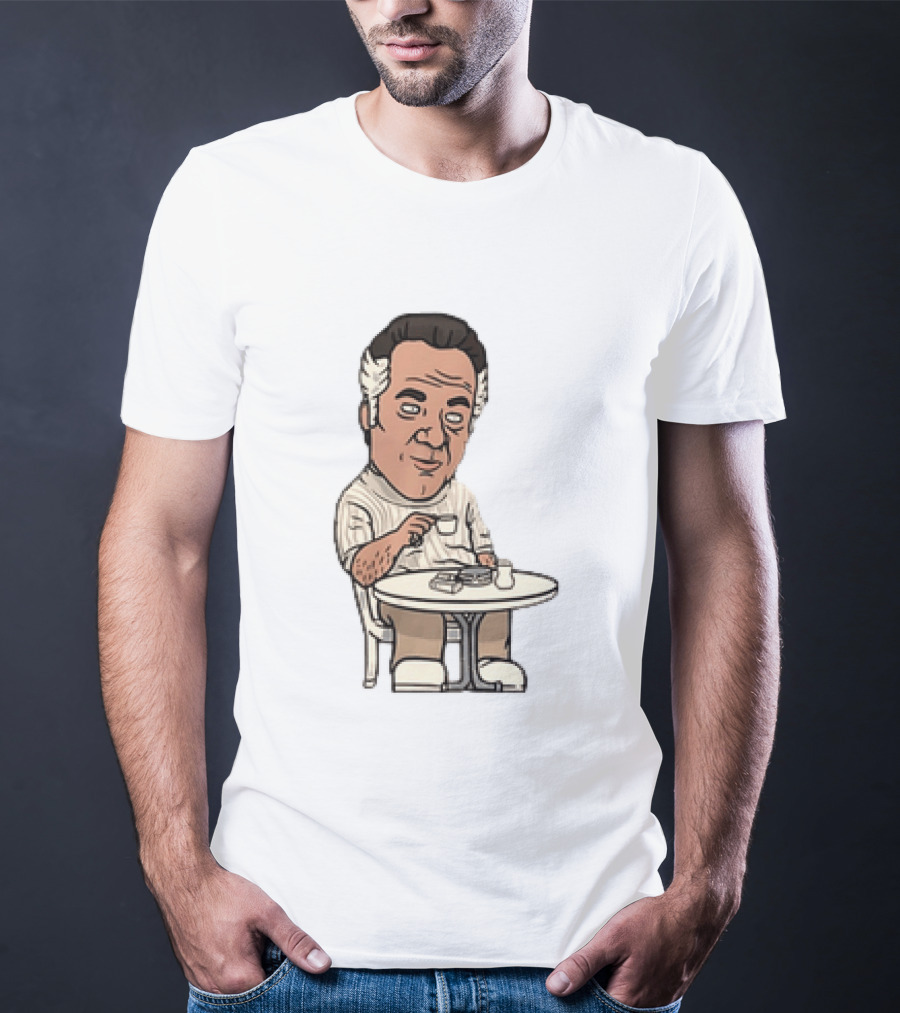 Sopranos Paulie Walnuts Gualtieri Commendatori Bongiorno Character Sitting T-Shirt