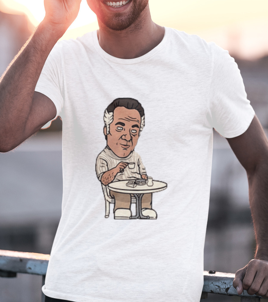 Sopranos Paulie Walnuts Gualtieri Commendatori Bongiorno Character Sitting T-Shirt