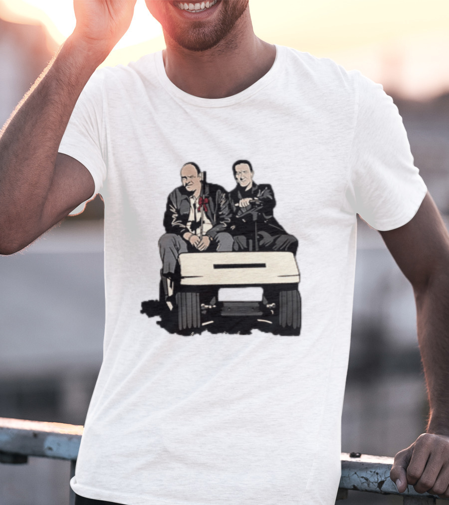 The Sopranos Tony Soprano Furio Giunta Riding Golf Cart Scene T-Shirt