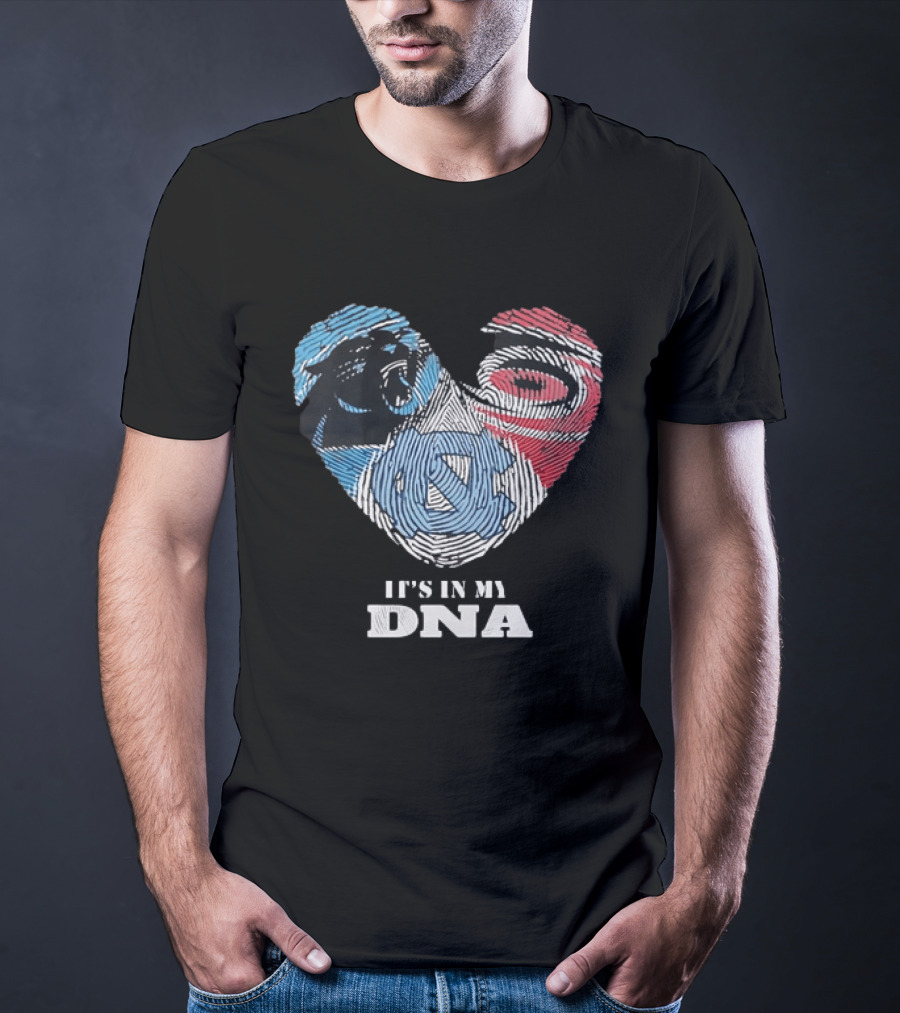 Carolina Panthers UNC Tar Heels Heart It's In My DNA T-Shirt