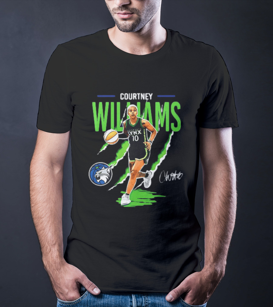 Courtney Williams Minnesota Lynx WNBA Basketball Player Number 10 Iconic Team T-Shirt