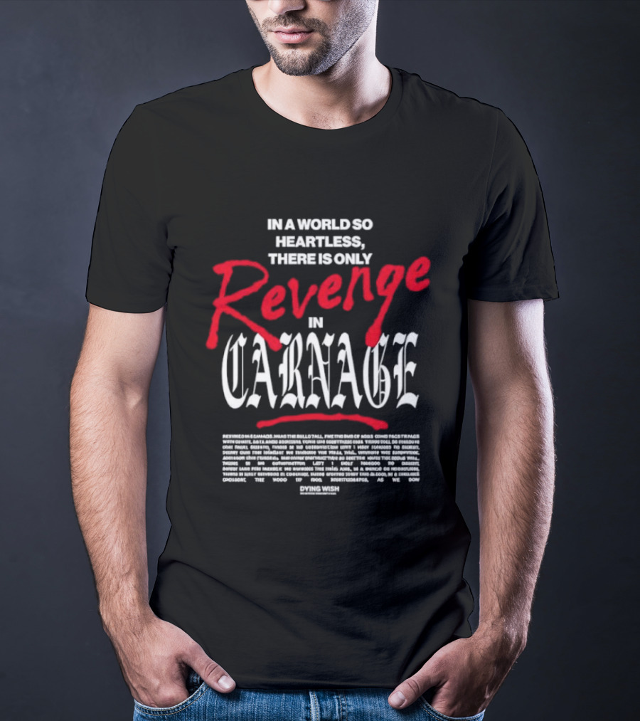 Dying Wish Revenge In Carnage In A World So Heartless T-Shirt