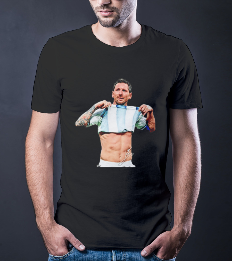 Lionel Messi Celebrates Argentina Soccer Triumph T-Shirt