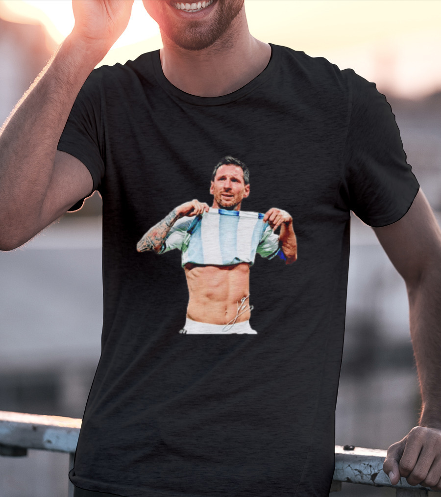 Lionel Messi Celebrates Argentina Soccer Triumph T-Shirt
