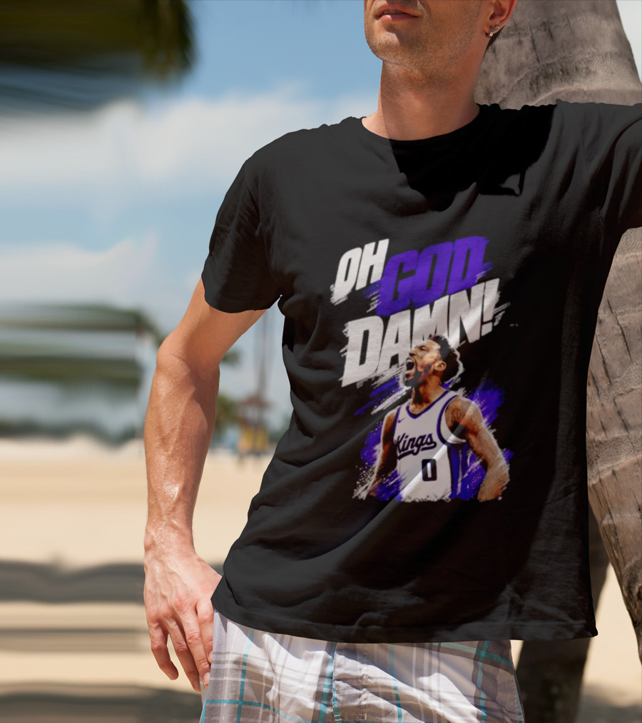 Malik Monk Oh God Damn Sacramento Kings 0 Jersey Celebration T-Shirt
