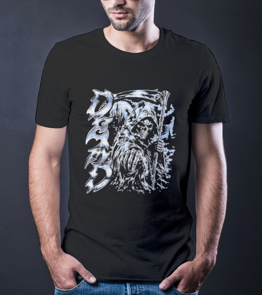 Dead Grim Reaper Gothic Storm Lightning T-Shirt