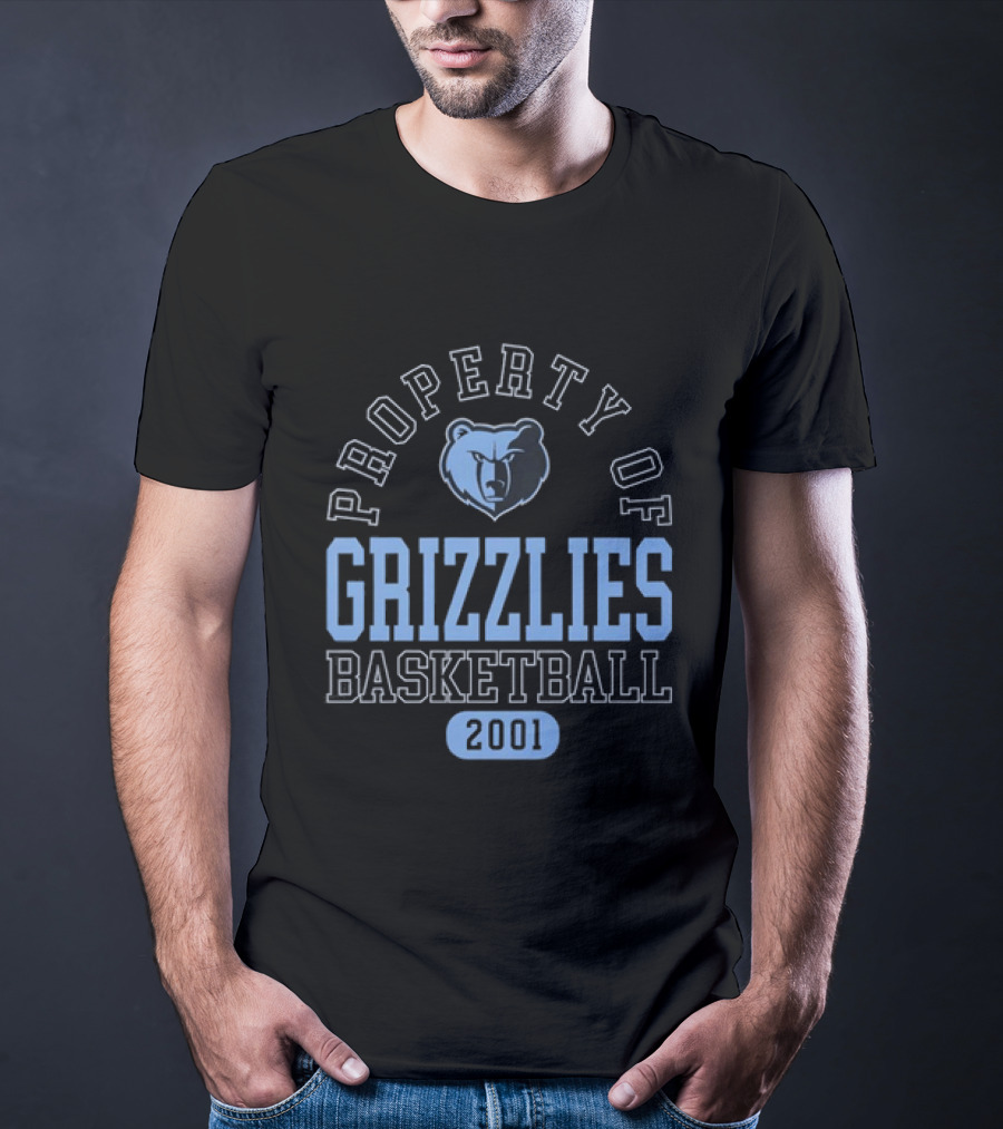 Property Of Grizzlies Basketball 2001 Memphis Grizzlies Bear T-Shirt