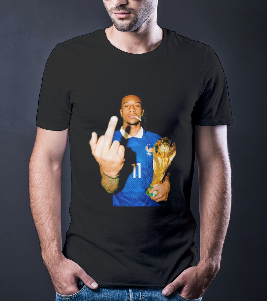 France National Team Number 11 Middle Finger Trophy Gesture T-Shirt