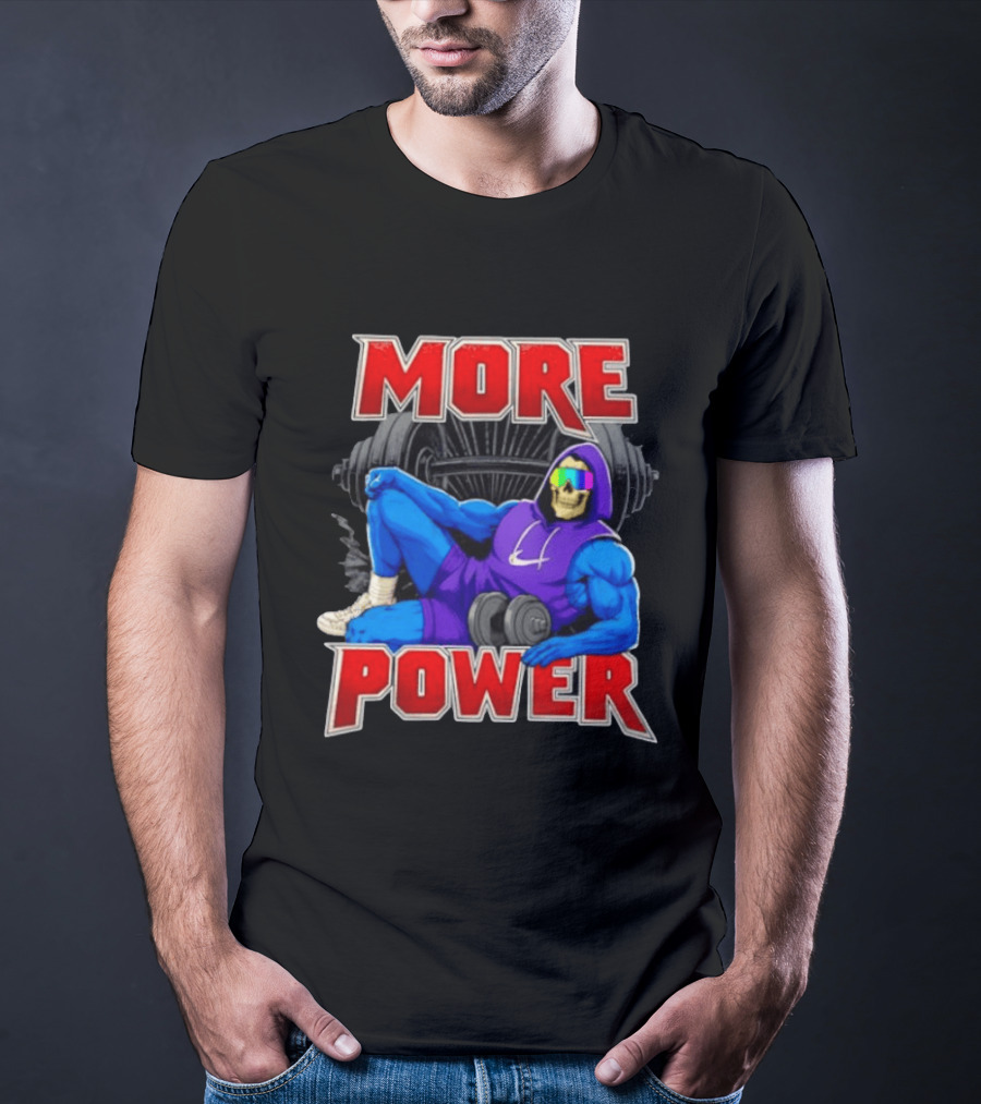 More Power Skeletor Masters Of The Universe Muscle Workout T-Shirt