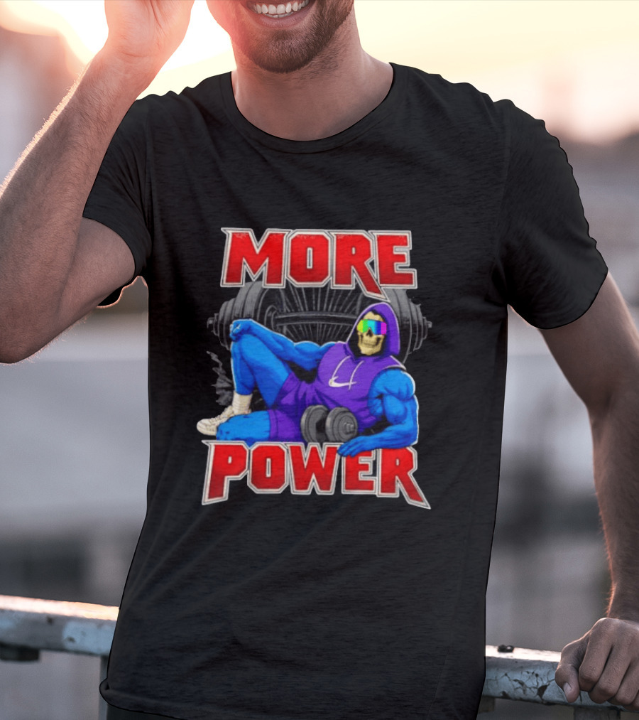 More Power Skeletor Masters Of The Universe Muscle Workout T-Shirt