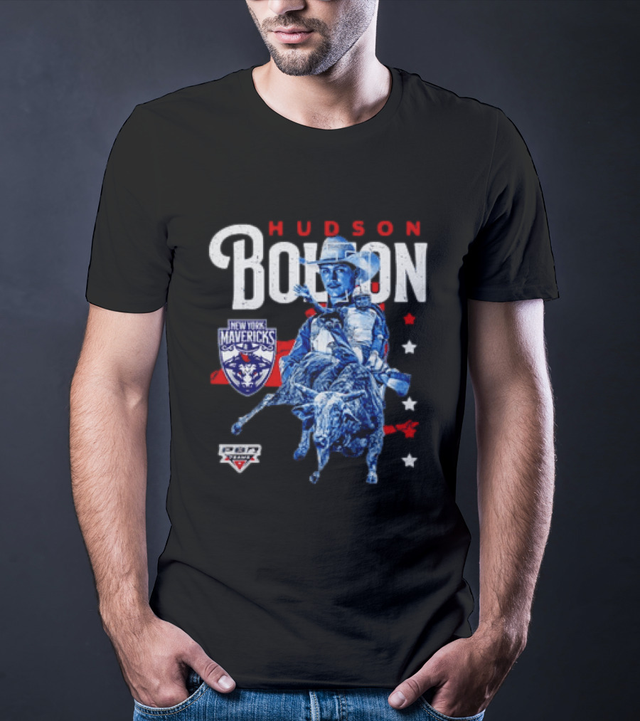 Hudson Bolton New York Mavericks PBR Teams Rodeo Champion T-Shirt