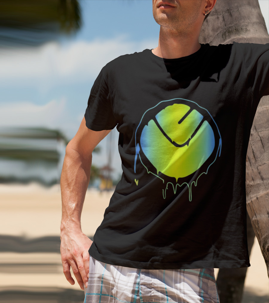 Vibrant Yellow Green Dripping T-Shirt