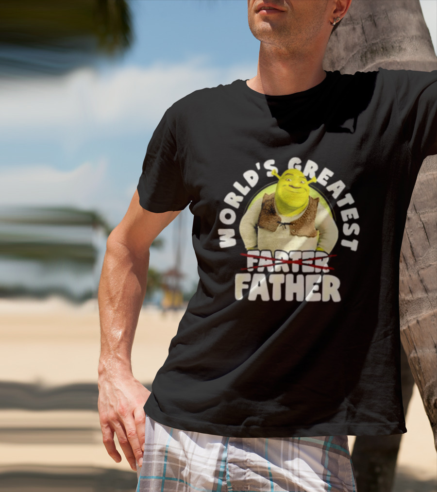 World's Greatest Farter Father Shrek Cartoon T-Shirt