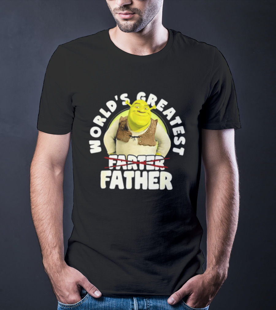 World's Greatest Farter Father Shrek Cartoon T-Shirt