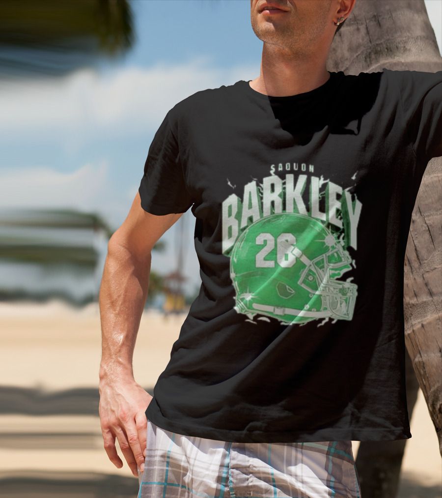 Saquon Barkley 26 Football Helmet T-Shirt