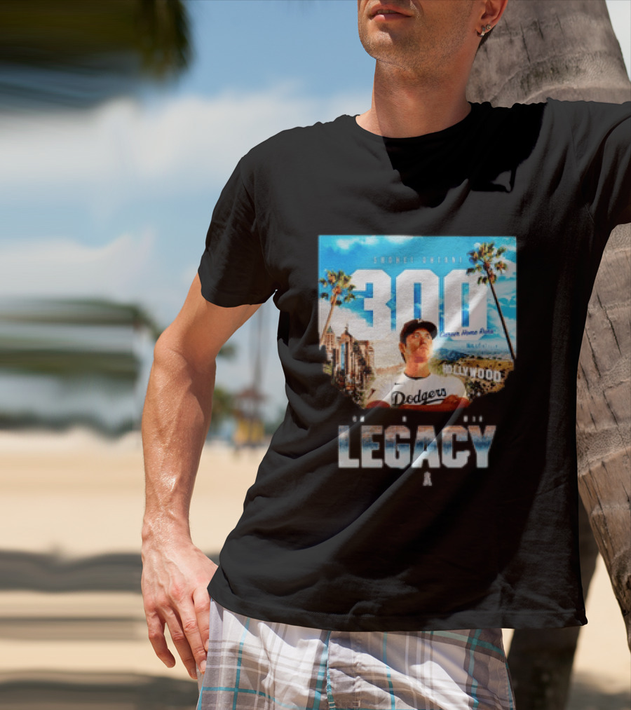 Shohei Ohtani 300 Career Home Runs Los Angeles Legacy Hollywood Dodgers T-Shirt