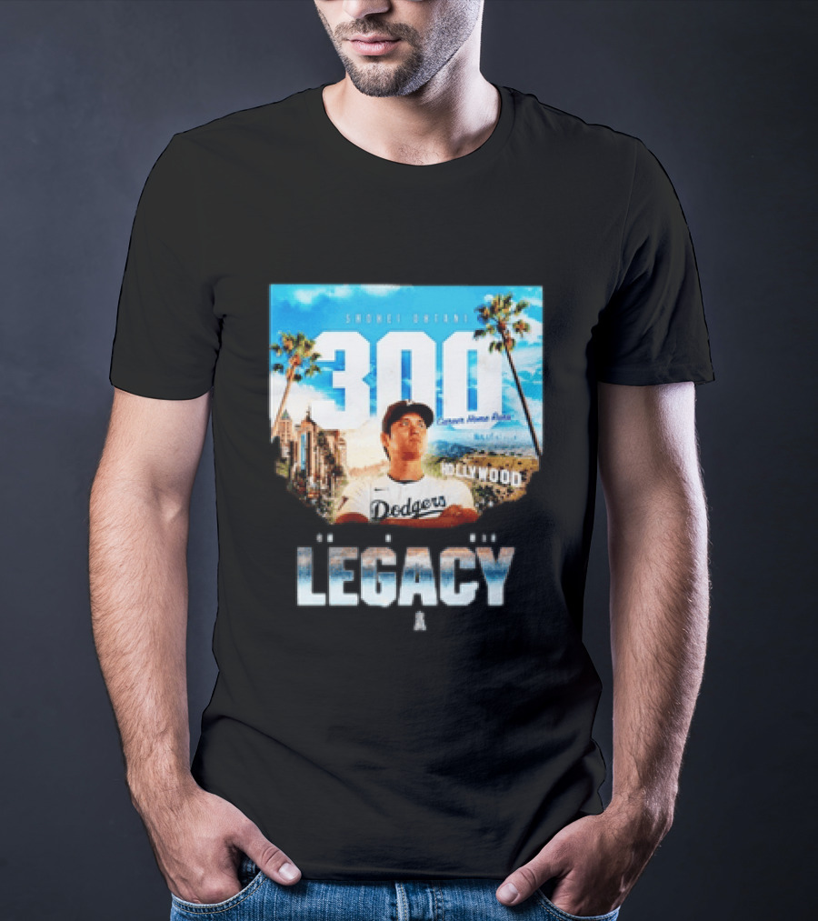 Shohei Ohtani 300 Career Home Runs Los Angeles Legacy Hollywood Dodgers T-Shirt
