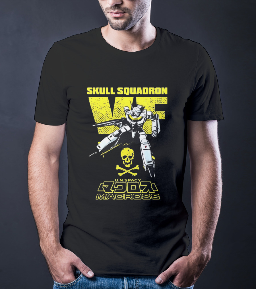 Skull Squadron VF U.N. Spacy Macross Anime Valkyrie T-Shirt