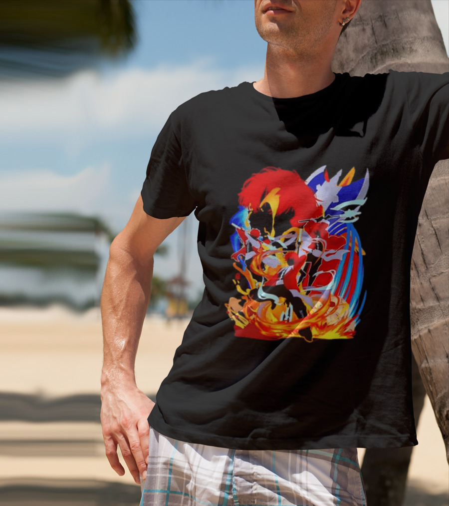 Stark Frieren Beyond Journey's End Anime Dynamic Colorful Scene T-Shirt