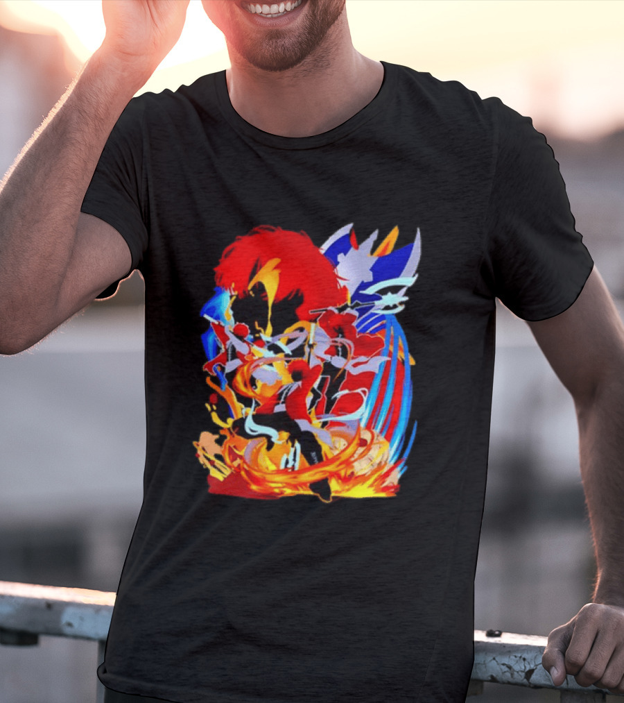 Stark Frieren Beyond Journey's End Anime Dynamic Colorful Scene T-Shirt