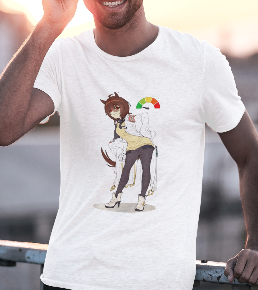 Agnes Tachyon Anime Rainbow Cortisol Gauge Meme T-Shirt