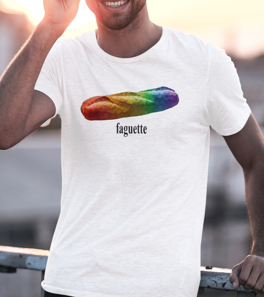 Baguette Rainbow Faguette LGBT Pride Colorful Bakery Equality T-Shirt