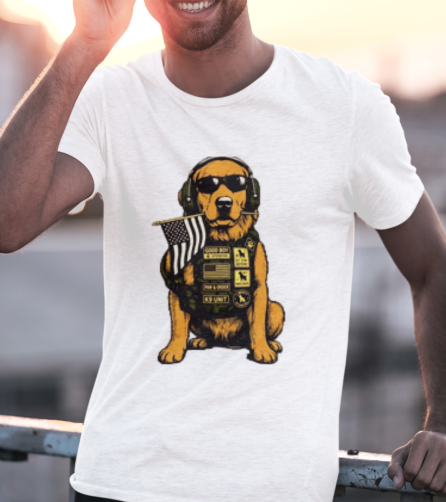 Good Boy Operator K9 Unit Can I Pet That Dog Paw & Order T-Shirt