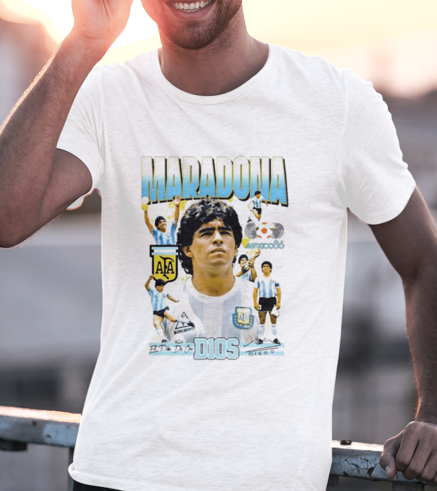 Diego Maradona AFA El Pibe De Oro D10S Mexico 86 T-Shirt