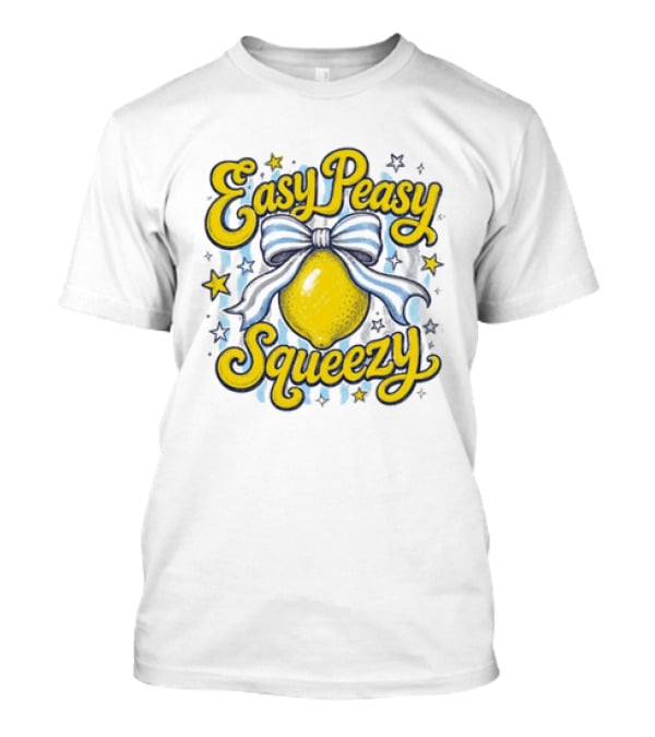 Easy Peasy Squeezy Lemon Bow Stars T-Shirt
