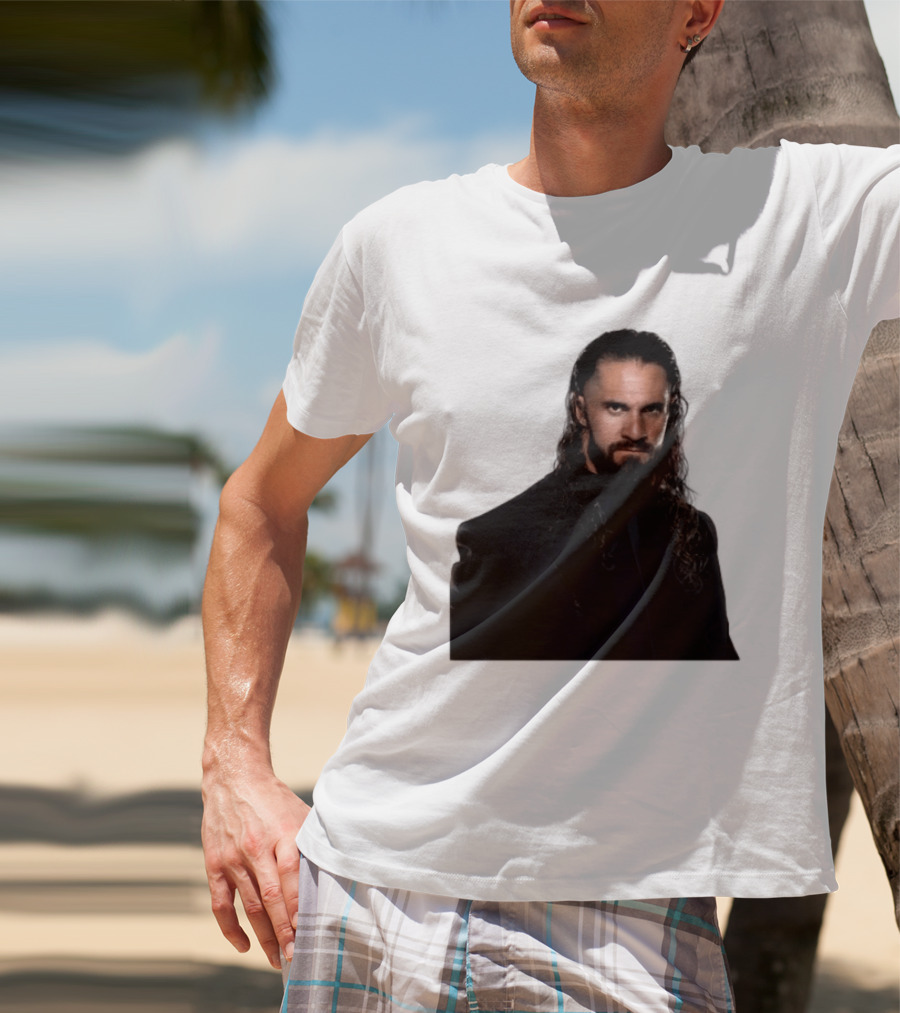 Seth Rollins Has A New Render Intense Gaze And Long Hair T-Shirt