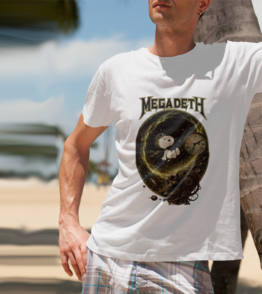 Snoopy Megadeth Countdown To Extinction Music Collaboration T-Shirt