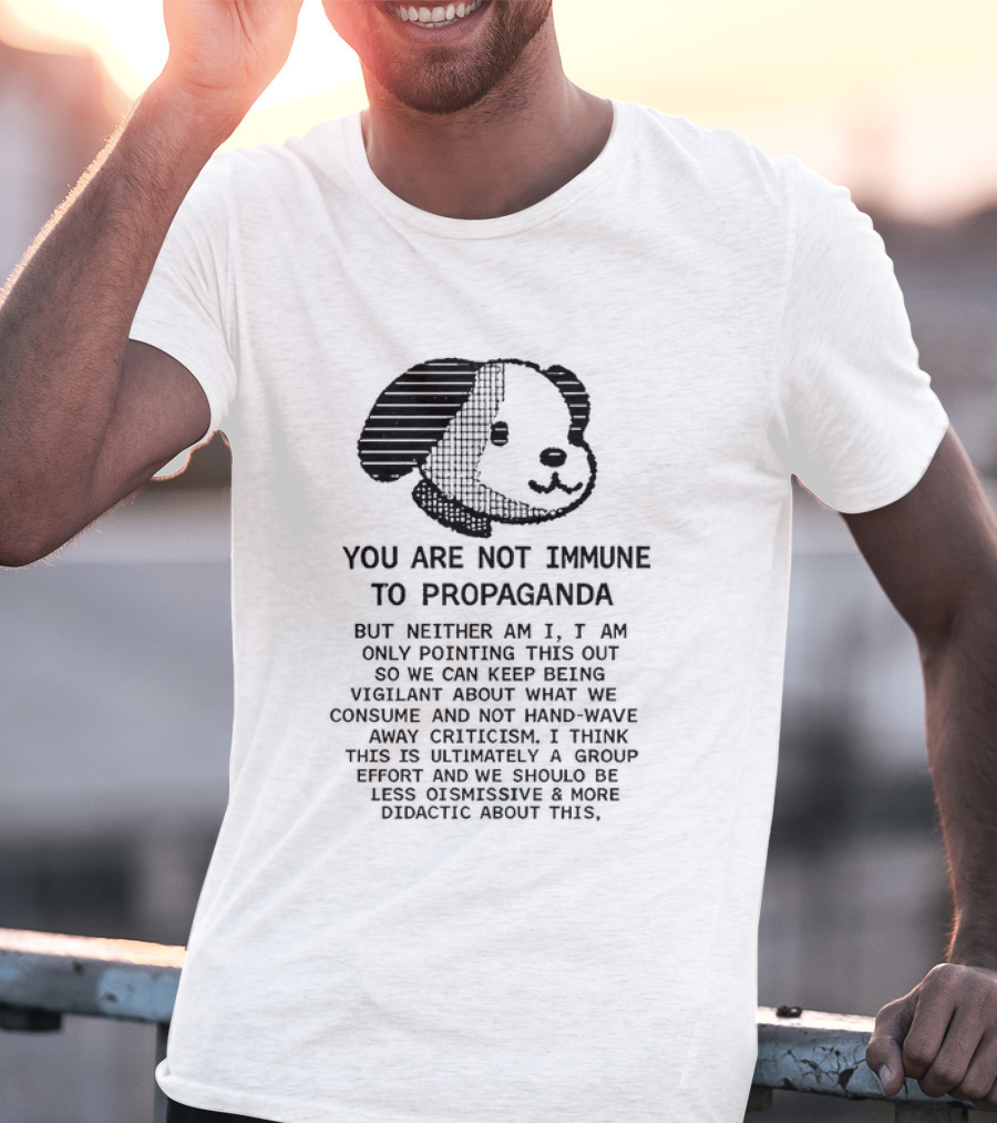 Snoopy You Are Not Immune To Propaganda Stay Vigilant T-Shirt