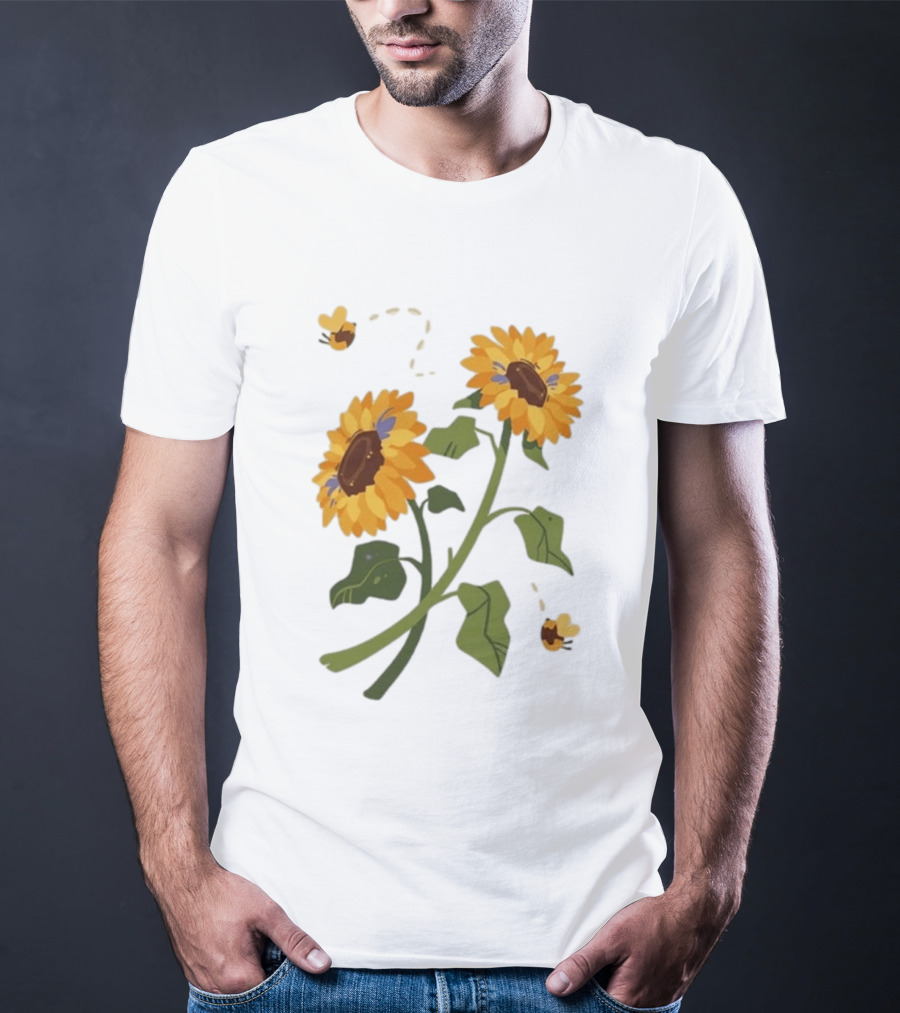 Sunflower Good Times With Sunflowers Bees And Scar Suowers T-Shirt