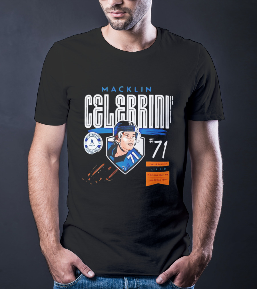 Macklin Celebrini NHLPA All Rookie Team 1st Overall Draft Pick #71 Center T-Shirt