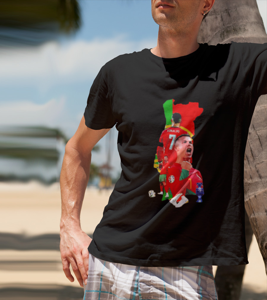 CR7 Portugal Cristiano Ronaldo Celebrating Portugal National Team Victory T-Shirt
