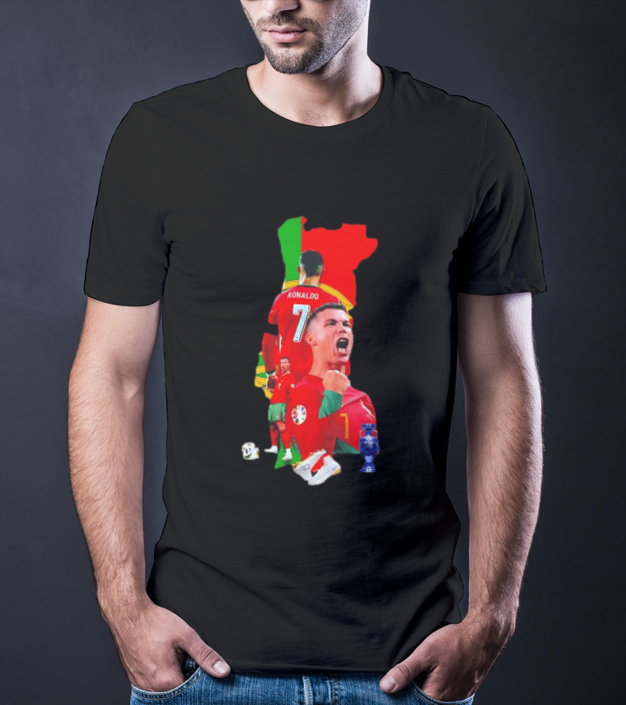 CR7 Portugal Cristiano Ronaldo Celebrating Portugal National Team Victory T-Shirt