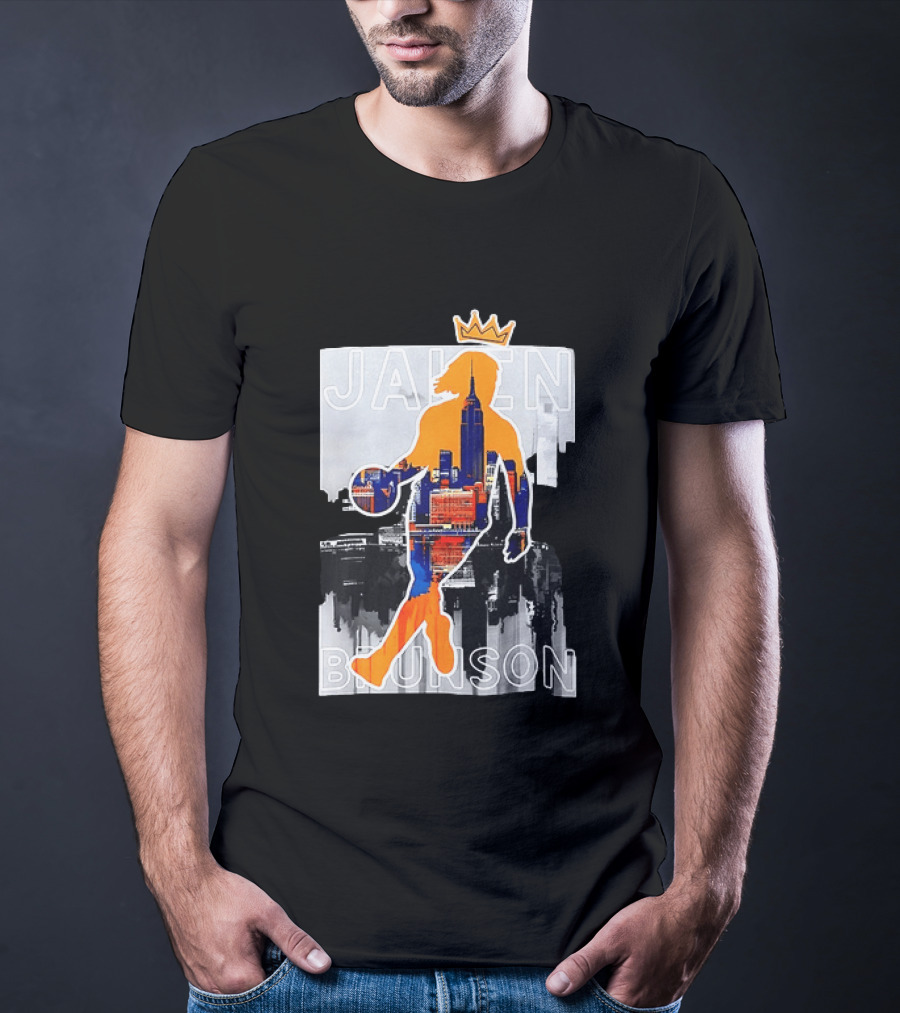 King Of New York Jalen Brunson New York Knicks NBA 2026 Skyline T-Shirt