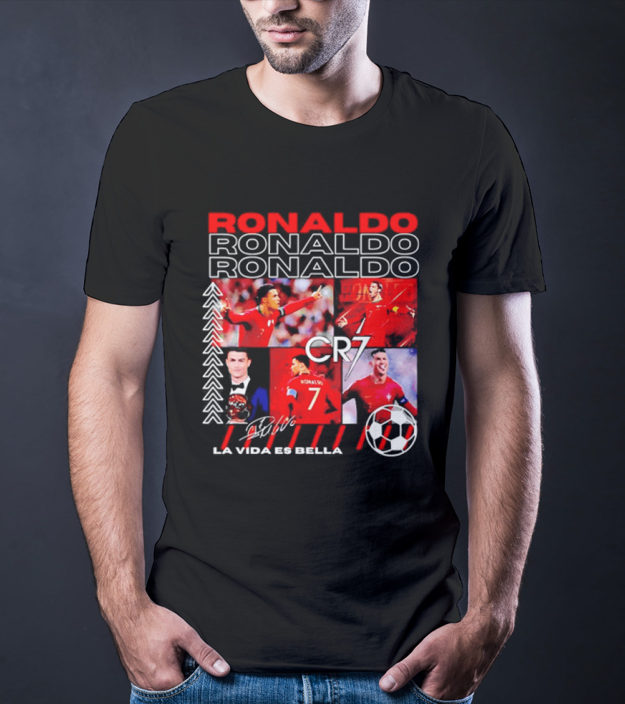 Ronaldo CR7 Portugal La Vida Es Bella T-Shirt
