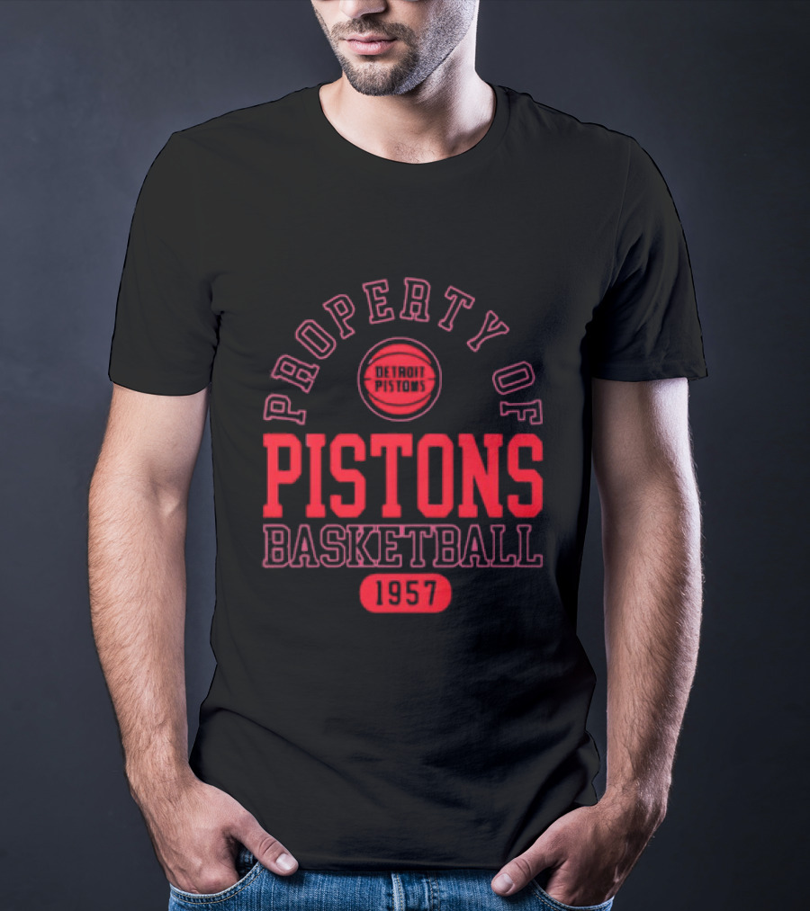 Property Of Pistons Basketball 1957 Detroit Pistons T-Shirt